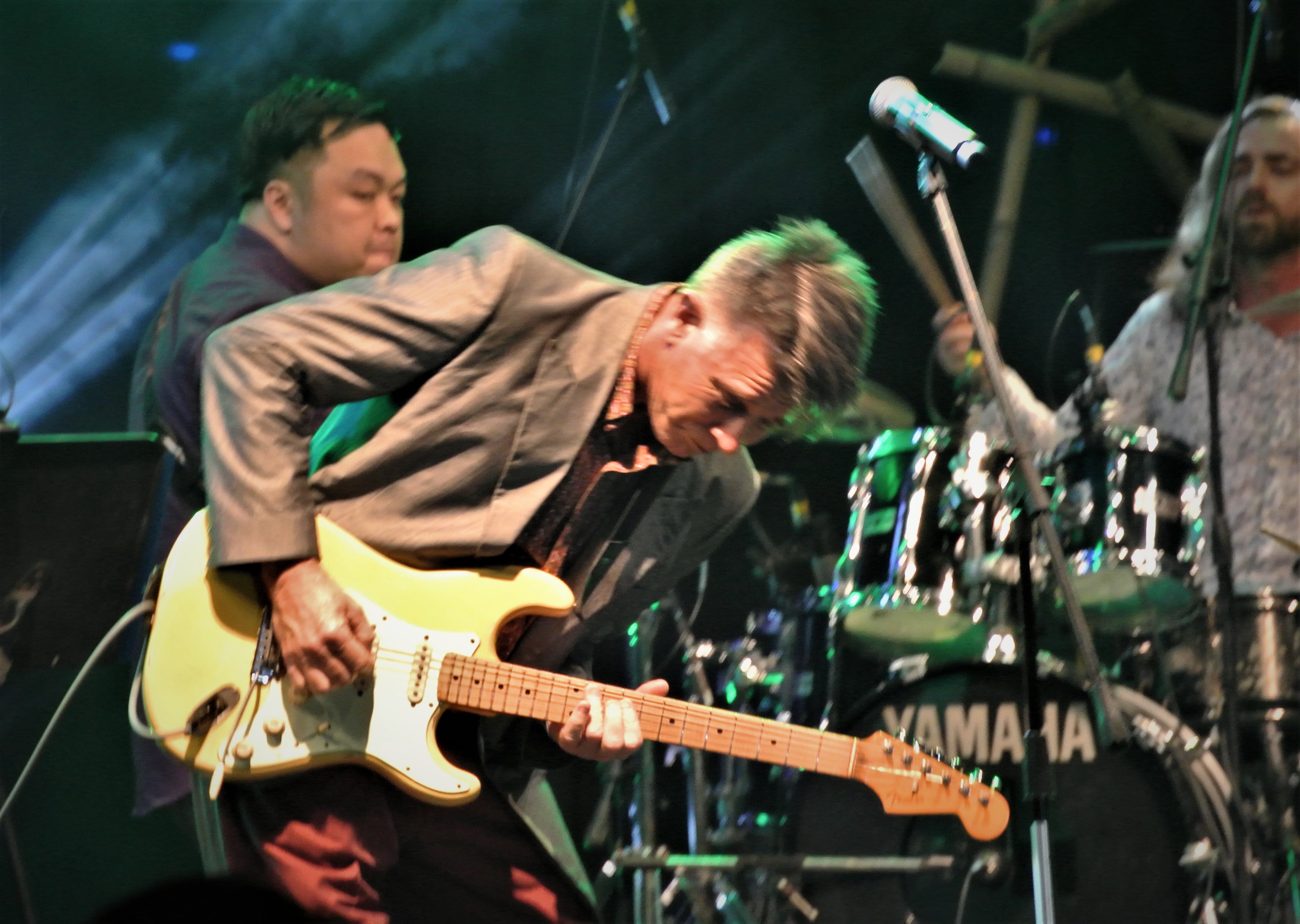 Dave Brewer, of the Natalie Gillespie Band, at Kuching Waterfront Jazz Festival