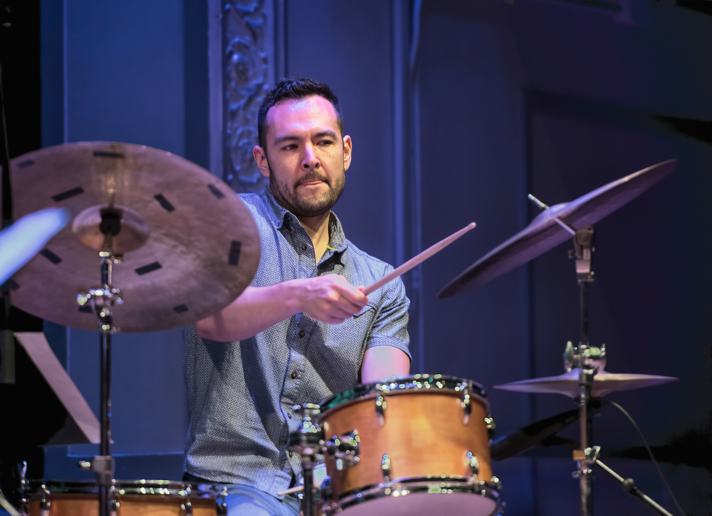 Tomas Fujiwara with Mary Halvorson's Code Girl At the Vision Festival 2018