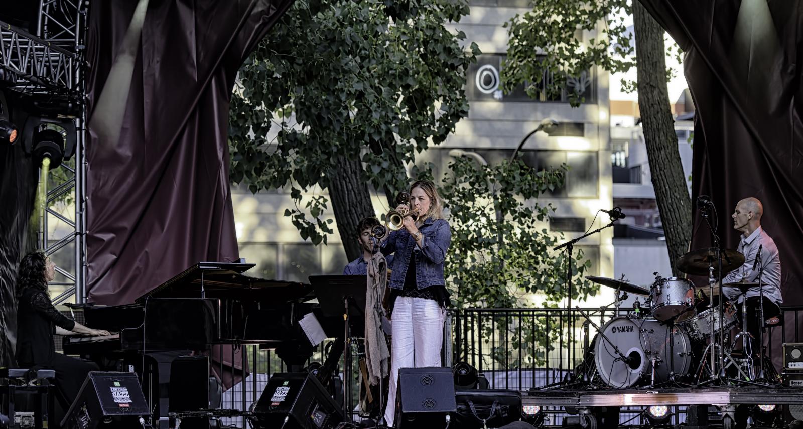 Marianne Trudel, Remi-Jean Leblanc, Ingrid Jensen and Irwin Rich at the Montreal International Jazz Festival 2016