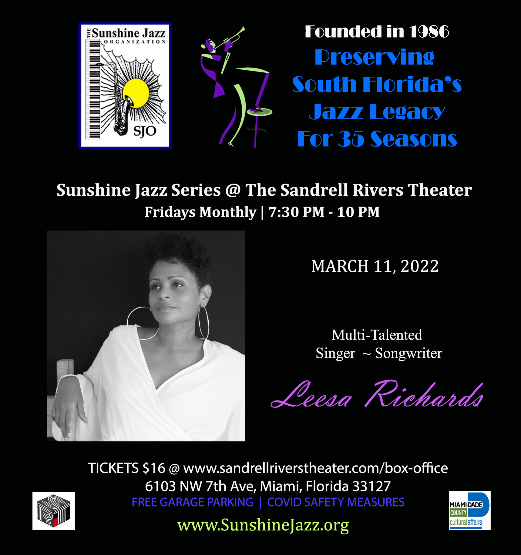 The Sunshine Jazz Series Presents Leesa Richards