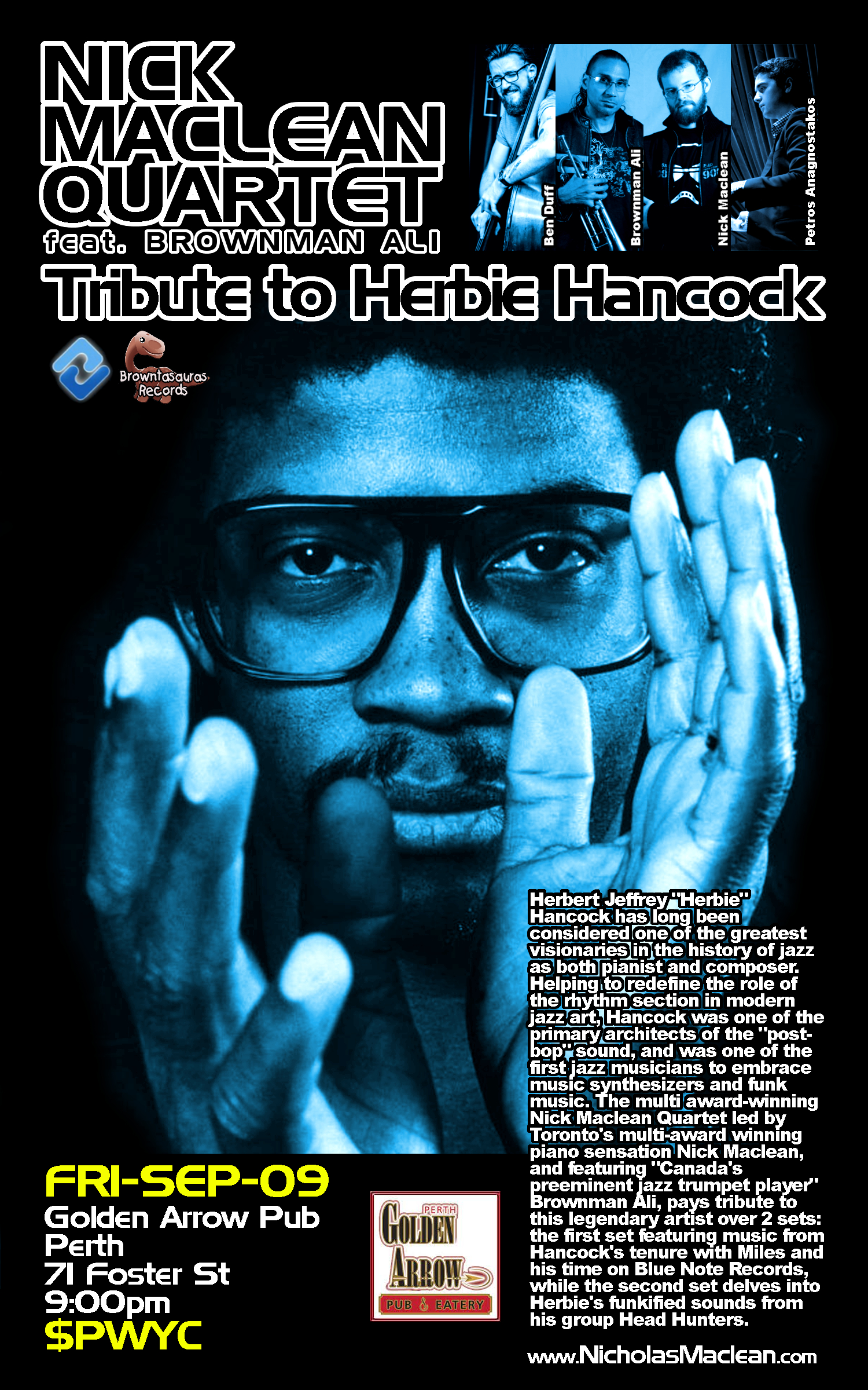 Nick Maclean Quartet's TRIBUTE TO HERBIE HANCOCK Feat. Brownman Ali (perth)