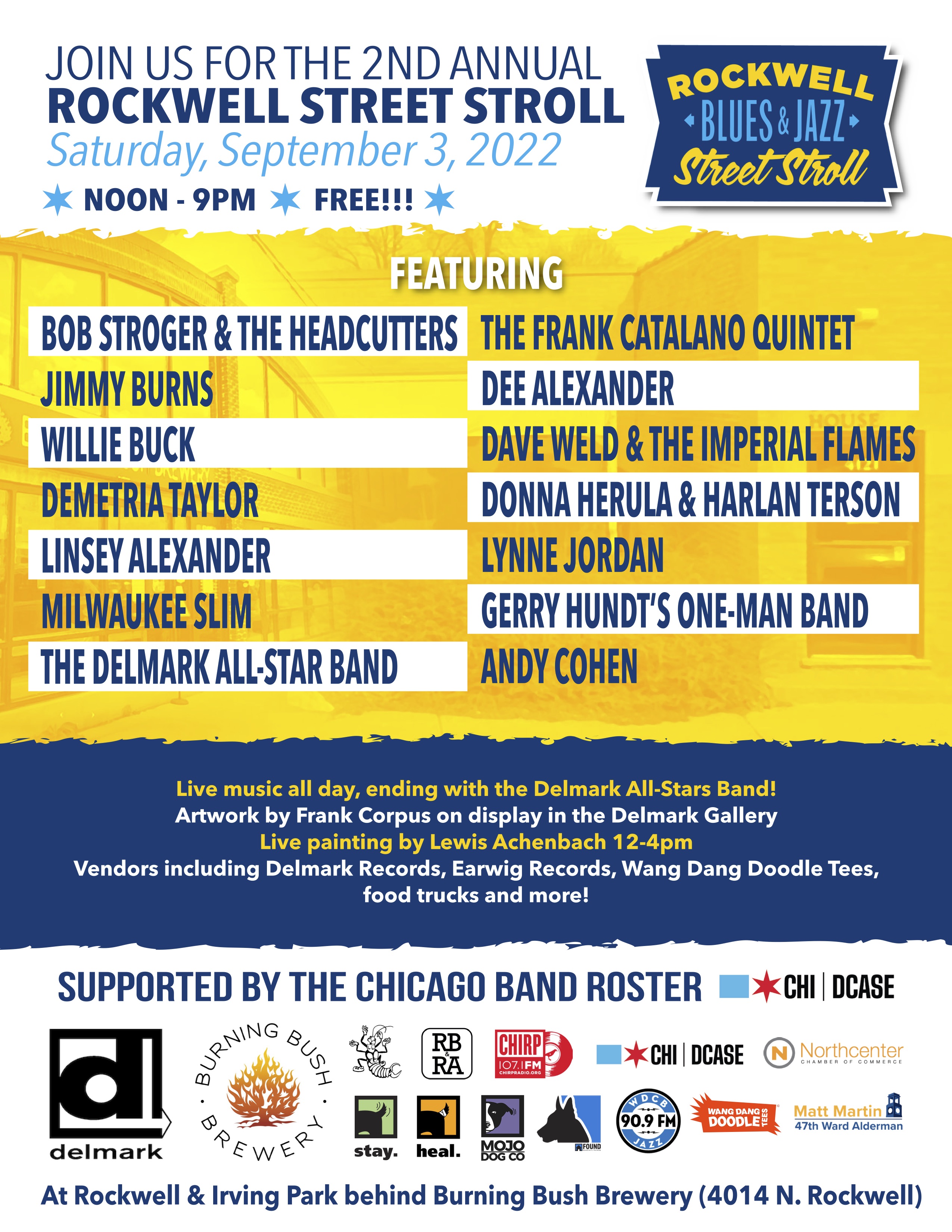 Dee Alexander, Frank Catalano, Delmark All-Stars Blues Band and much more!