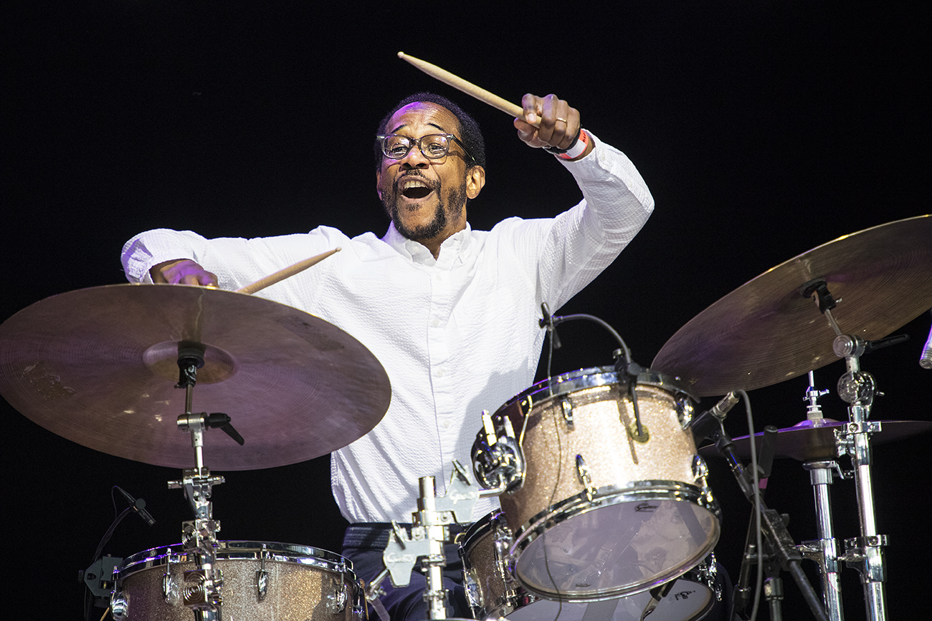 Brian Blade at the 2019 Saratoga Jazz Festival