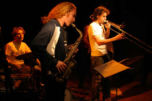 Hayden Chisholm, Nils Wogram and Jochen Ruckertwith "Nils Wogram - Root 70" at Amr, Sud Des Alpes, Geneva, Switzerland, 2005