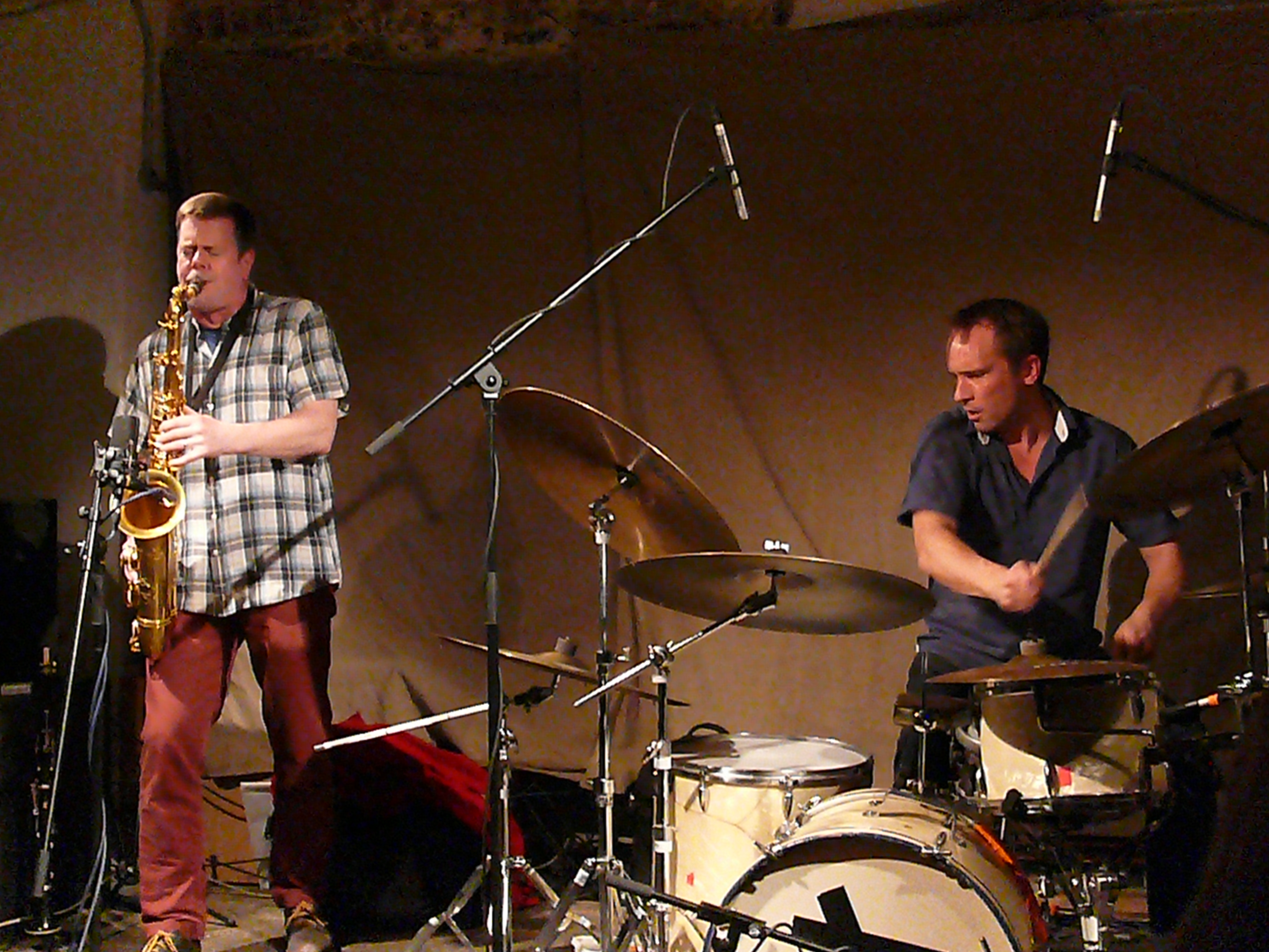 Ken Vandermark and Paal Nilssen-Love at Cafe Oto, London in March 2017