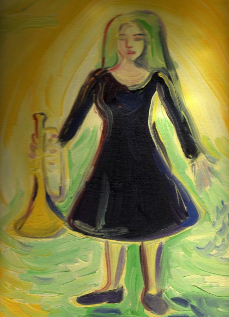 Emma with Green Hair Trumpet & Dress