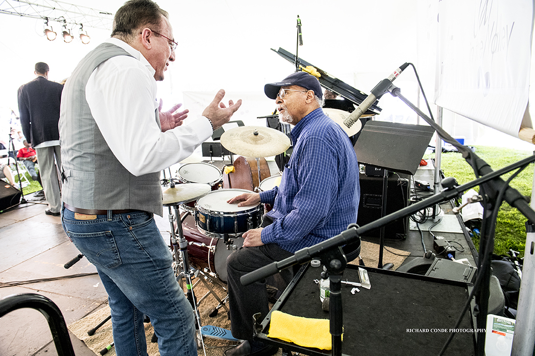 Bobby Sanabria and Jimmy Cobb at the 2017 Jazz in the Valley Jazz Festival