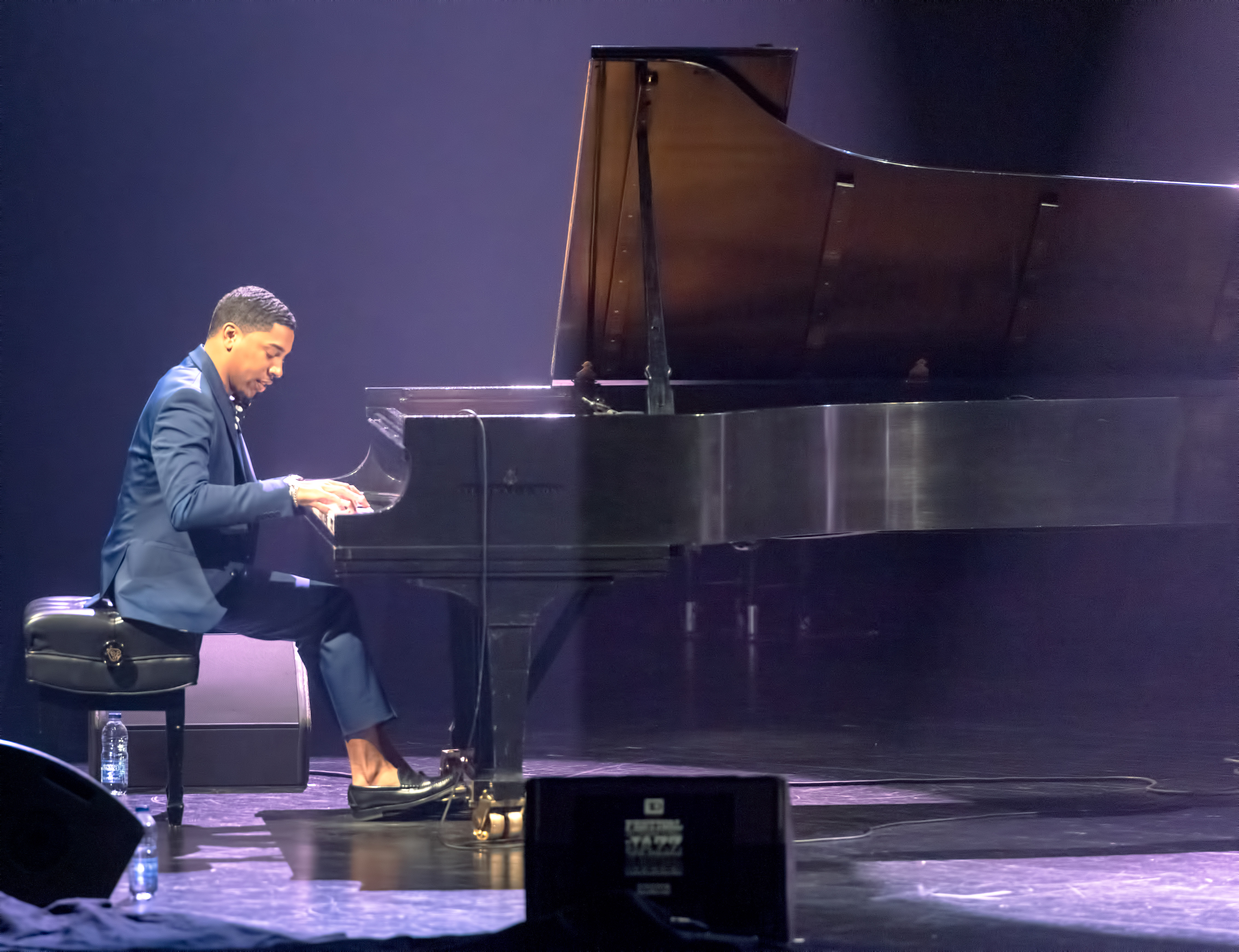 Christian Sands with trio at The Montreal International Jazz Festival 2018