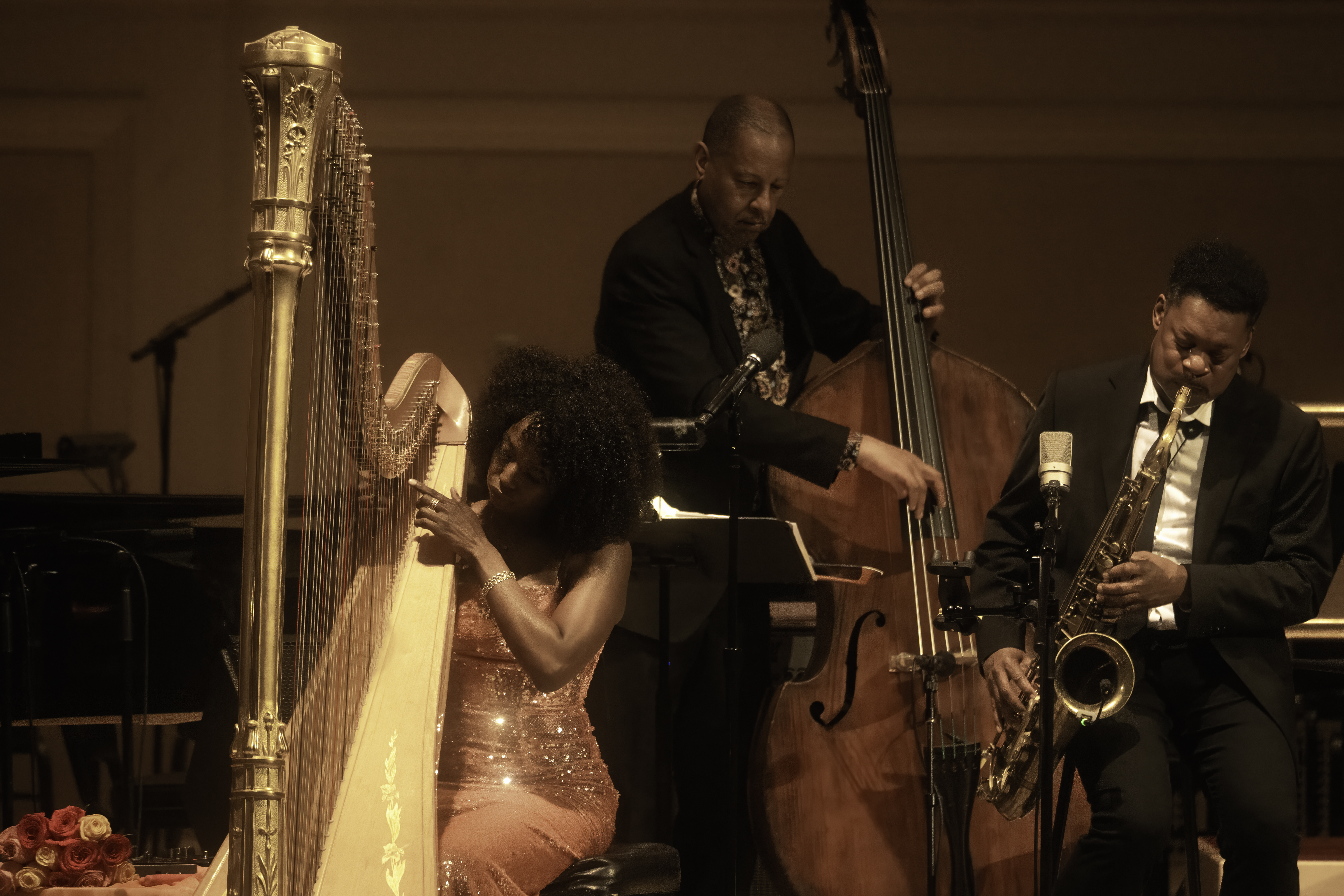 Brandee Younger, Robert Hurst, And Ravi Coltrane Performing Cosmic Music: The Celestial Songs Of Alice Coltrane