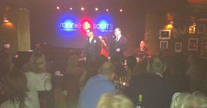 On stage at Ronnie Scott's Jazz Club, London