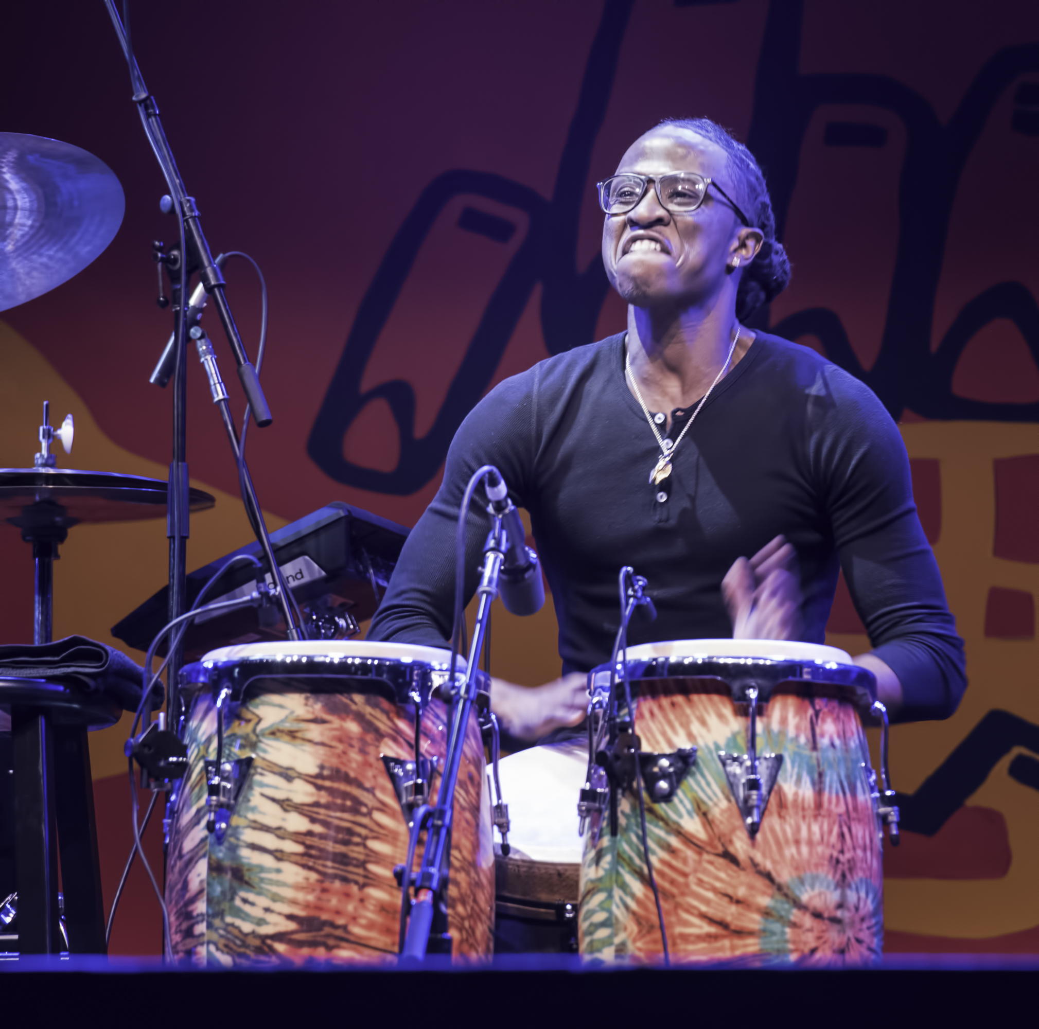 Senfuab Stoney with Leslie Odom Jr. at the Monterey Jazz Festival