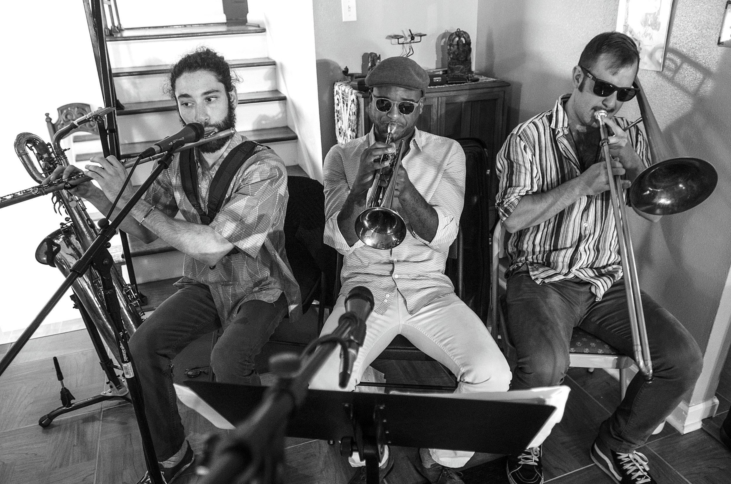 Billie Davies & The Bad Boyzzzz horn section