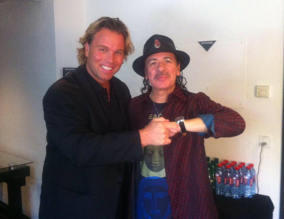 Silvan Zingg with Carlos Santana