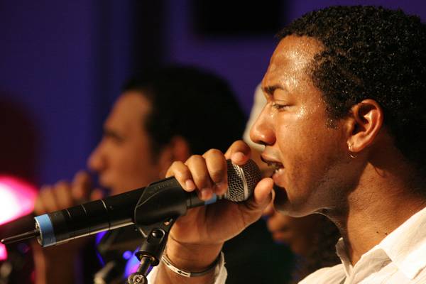 Michel Valdez and Roberto Pulido with "Batambo"at the Kilimandjaro Festival, Thonon-Les-Bains, France, 2005