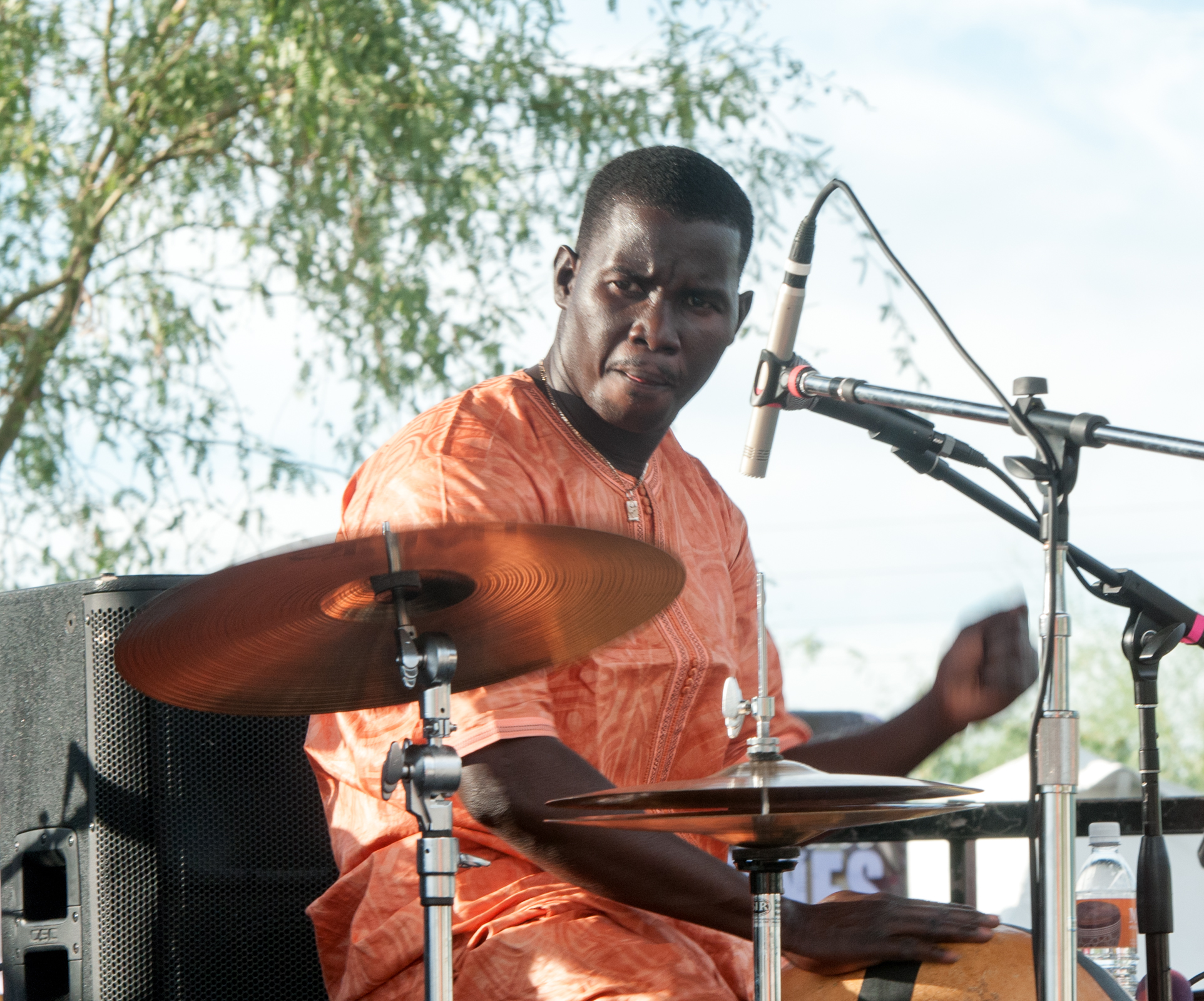 Madou Kayate with Bassekou Kouyate and Ngnoni ba at the Mim Global Music Festival