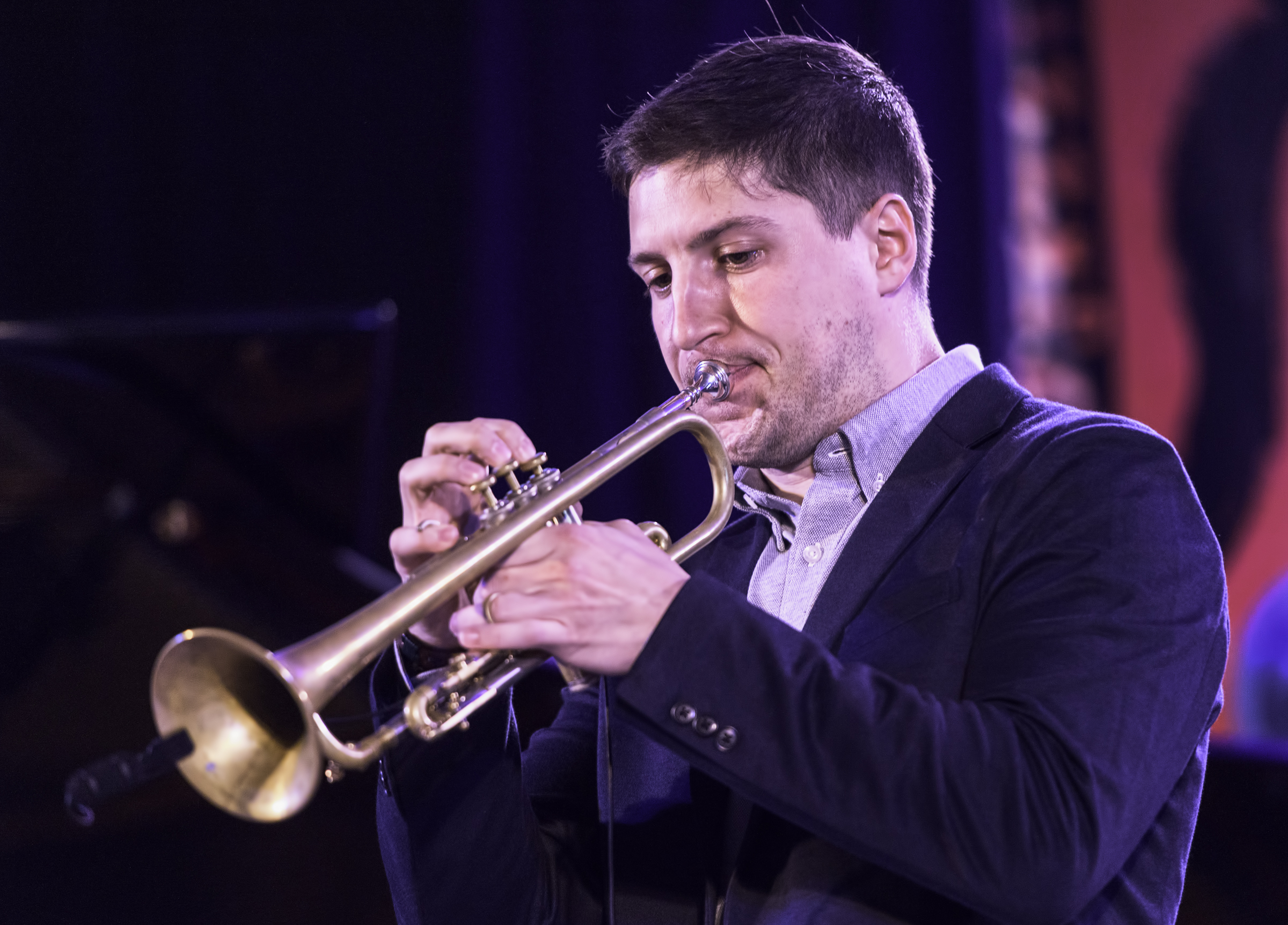 Andrew McAnsh with the Berklee Global Jazz Ambassadors at the Monterey Jazz Festival