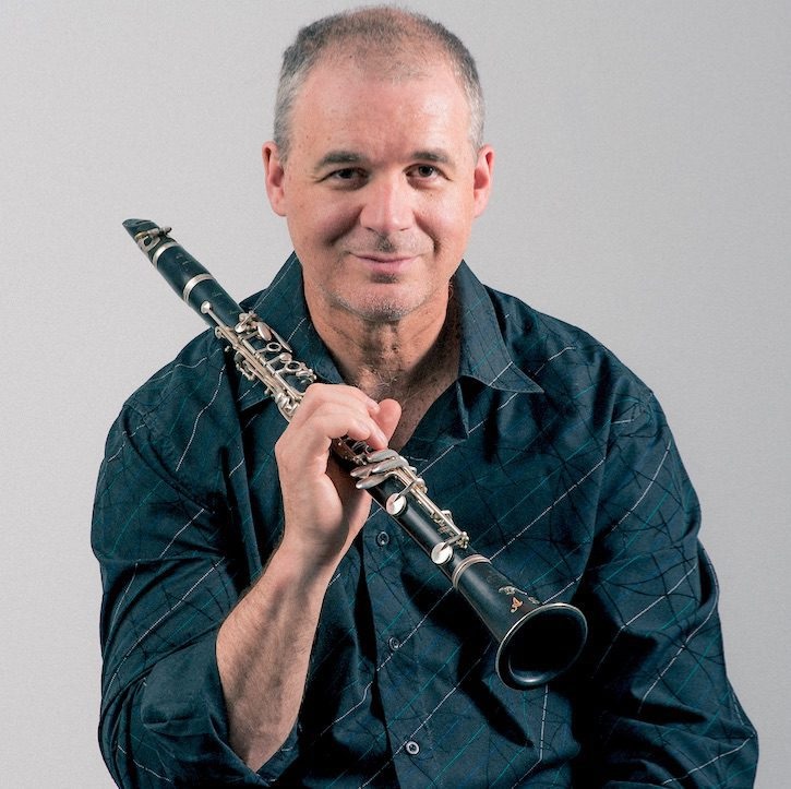 Andy Firth with clarinet over shoulder. — jazz photo by Andy Firth | All About Jazz