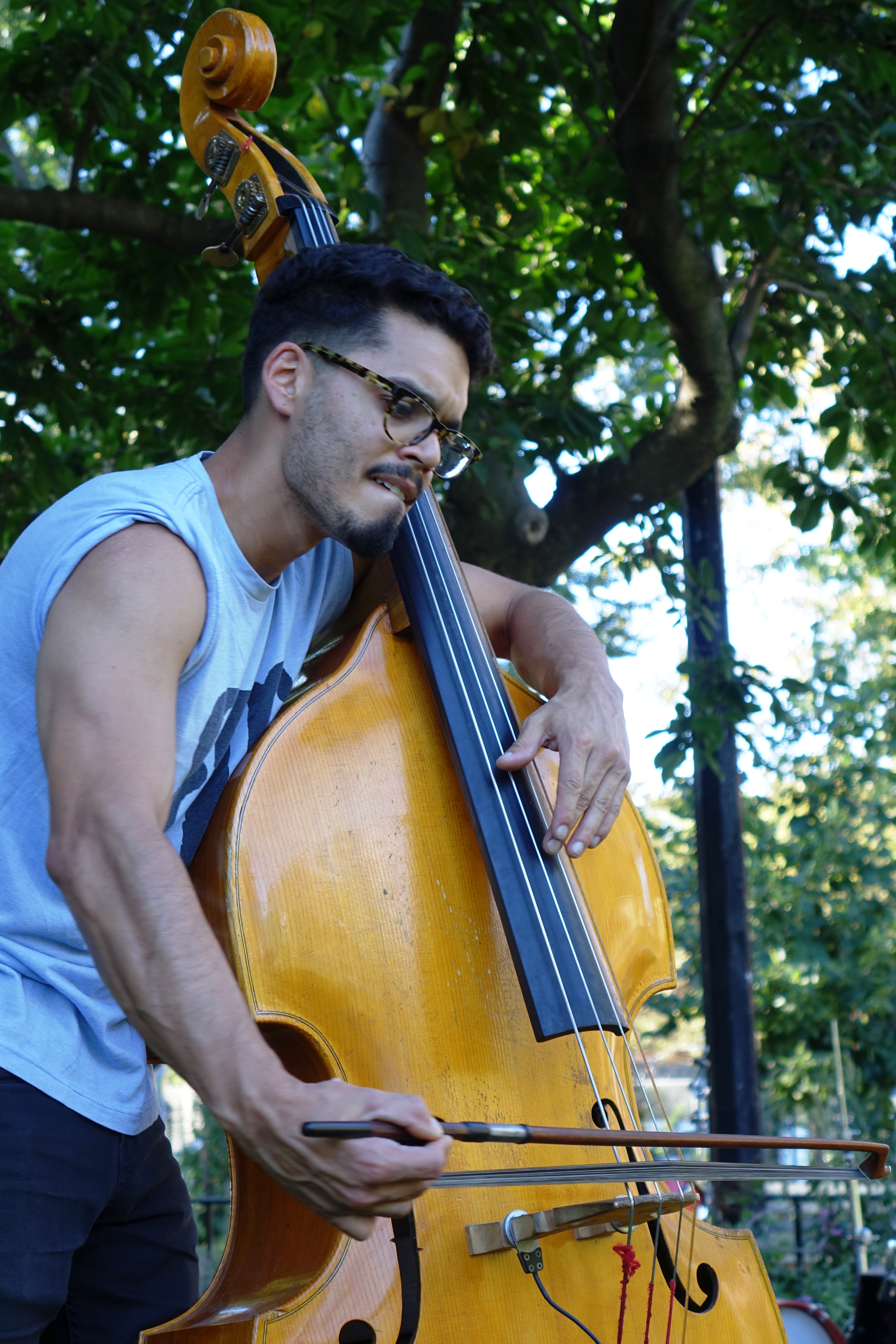 Brandon Lopez in Corlears Hook Park in September 2017