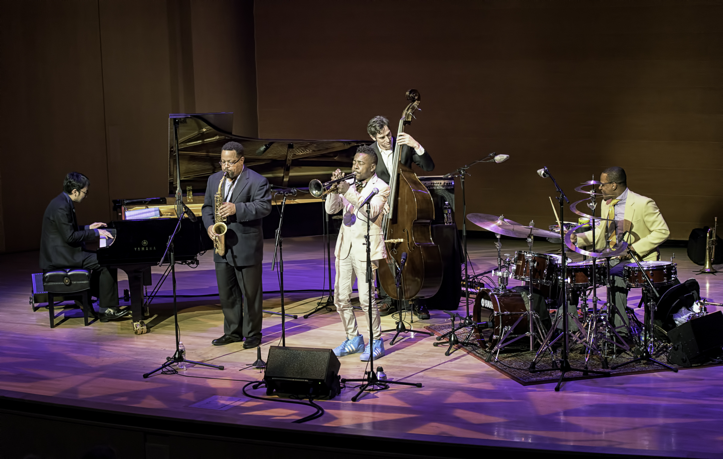 Tadataka Unno Justin Robinson, Roy Hargove, Danton Boller And Quincy Phillips With The Roy Hargrove Quintet At The Musical Instrument Museum (mim) In Phoenix