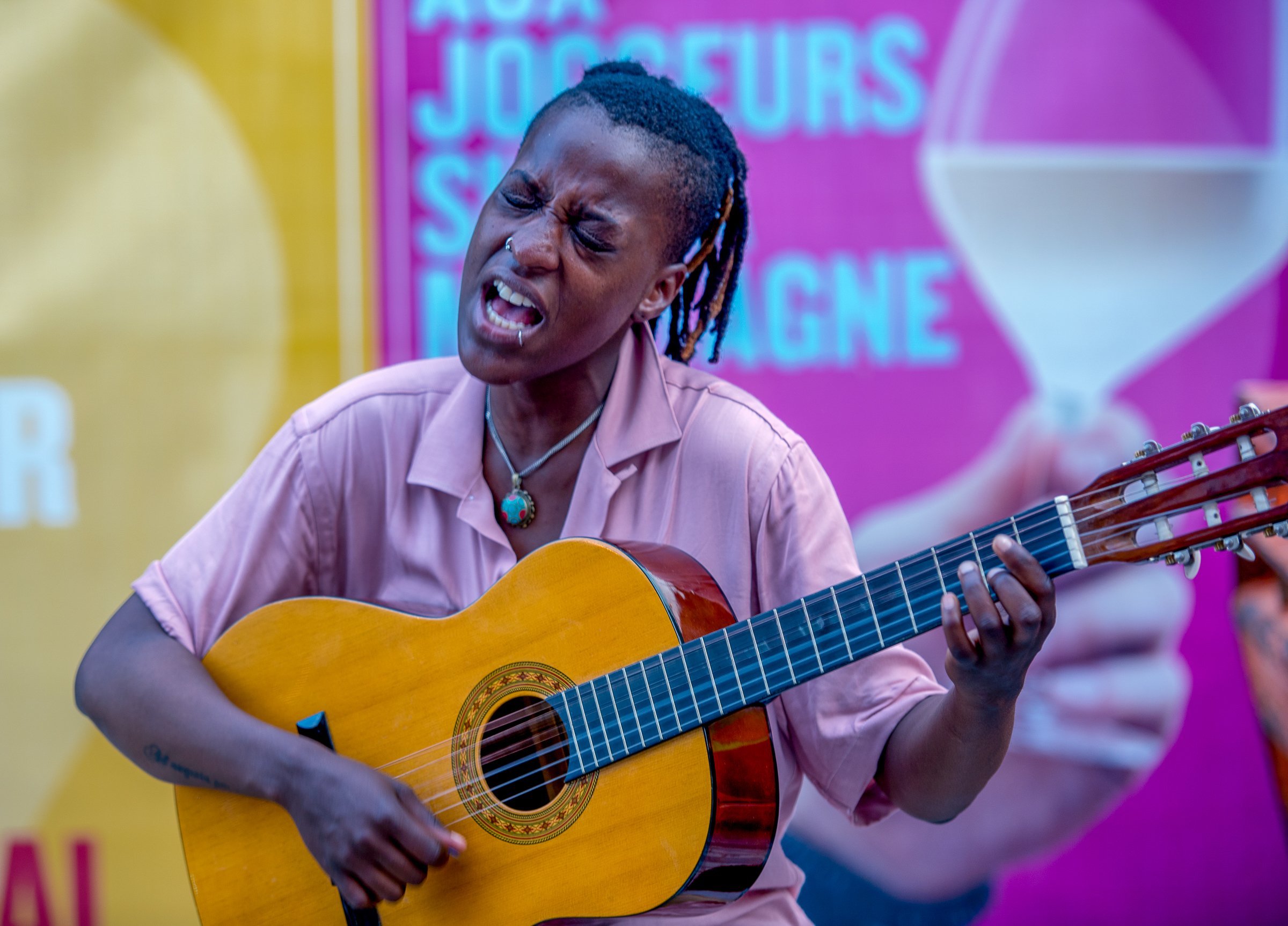 Street Musician At The Montreal International Jazz Festival 2018