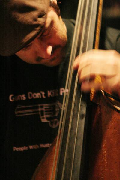 John Hebert with the "Adam Kolker Quartet" at the Fat Cat, Manhattan, New-York, USA, June 2006