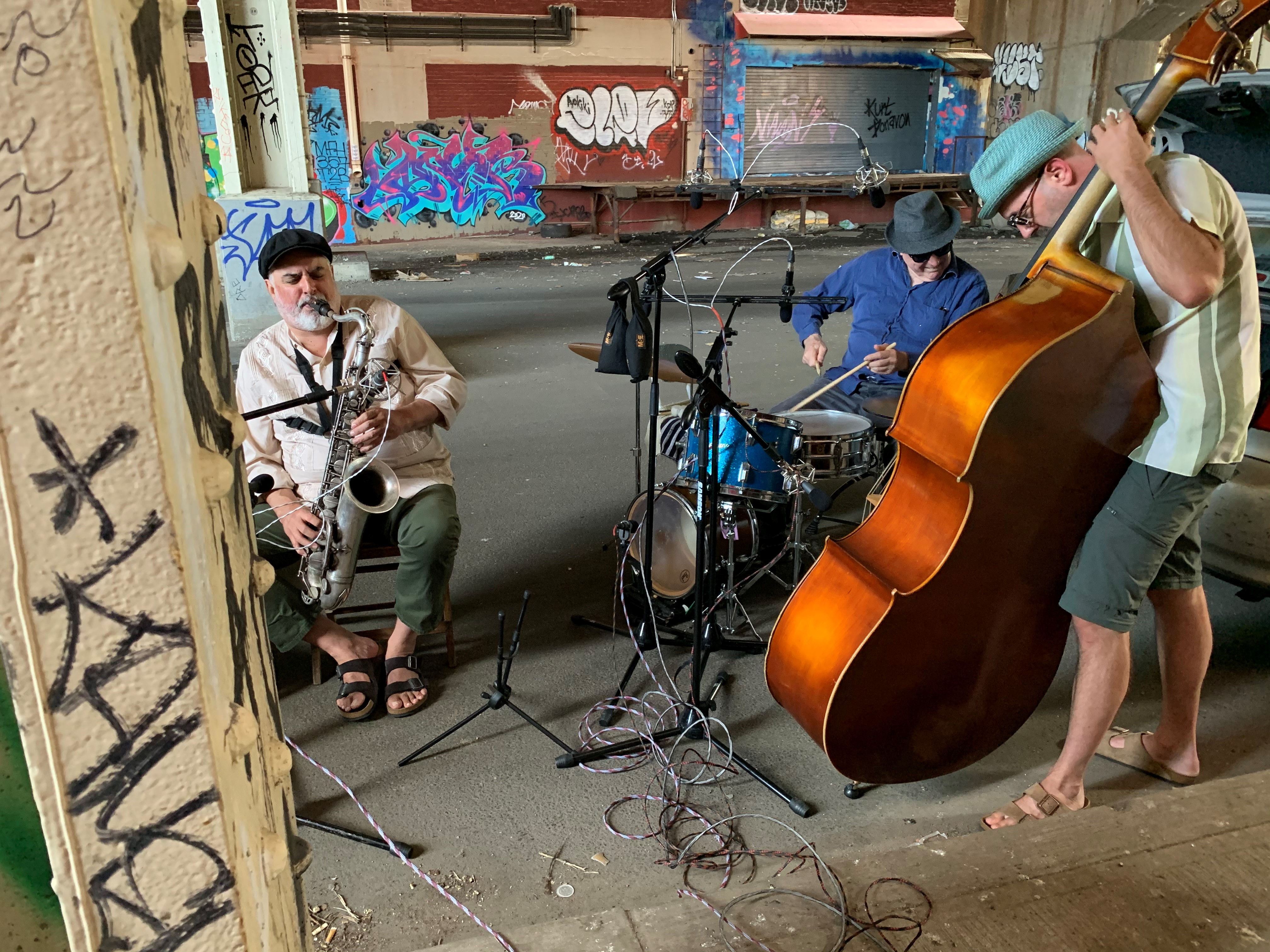 Tony Malaby, John Hebert and Billy Mintz under the Turnpike