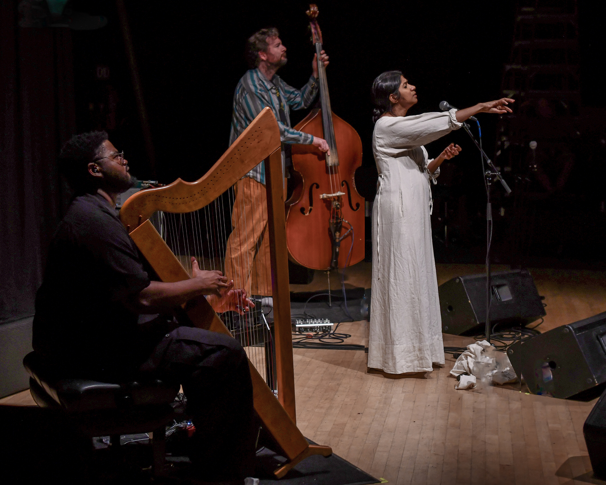 Ganavya with Charles Overton and Max Ridley at Constellation Chicago September 12 2025