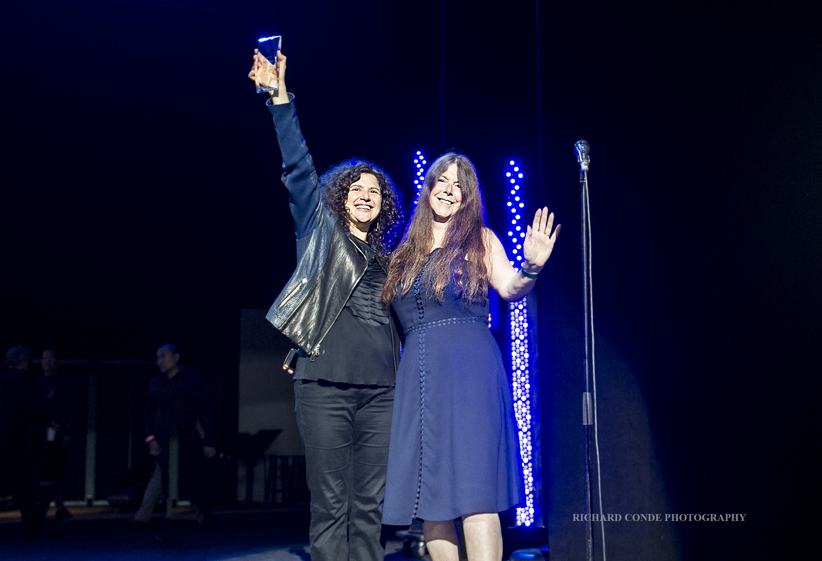 Anat Cohen and Susan Brink at the 2018 Freihofer Saratoga Jazz Festival