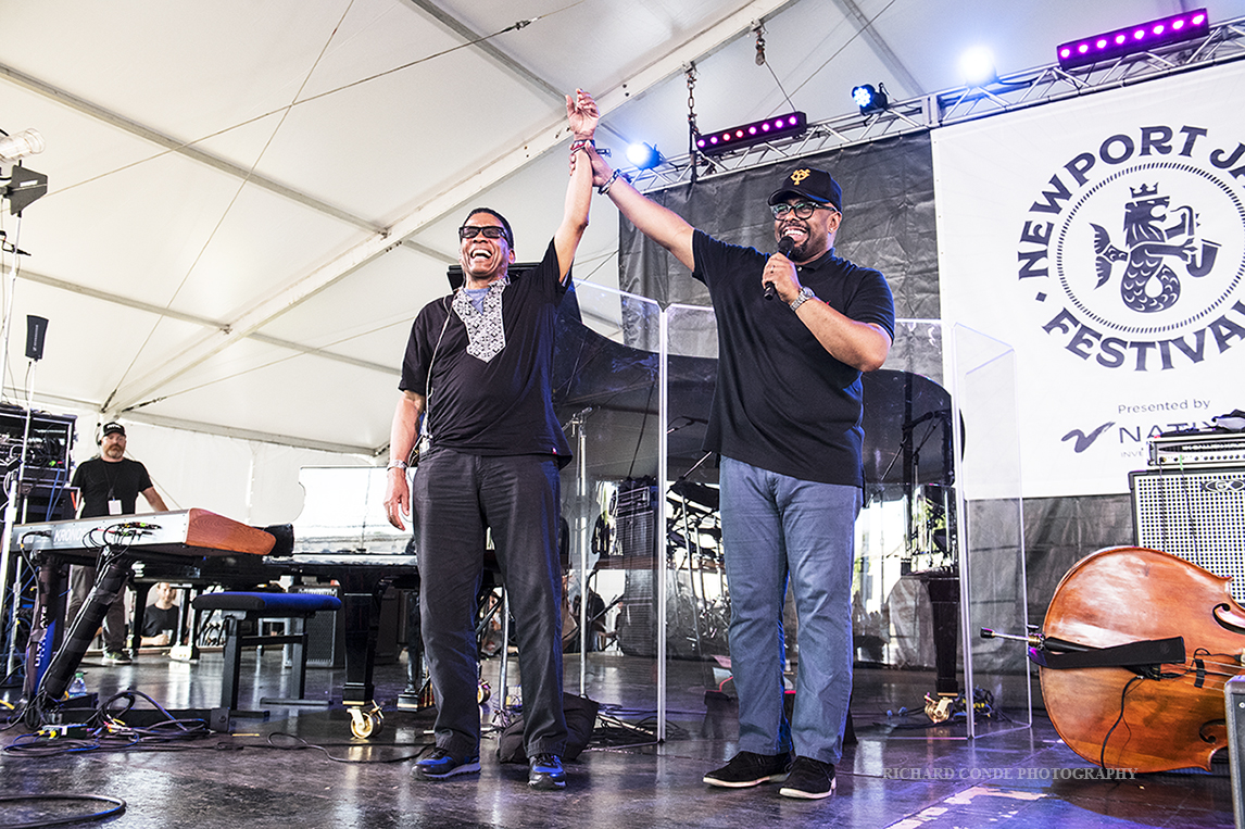 Herb Hancock and Christian McBride at the 2019 Newport Jazz Festival