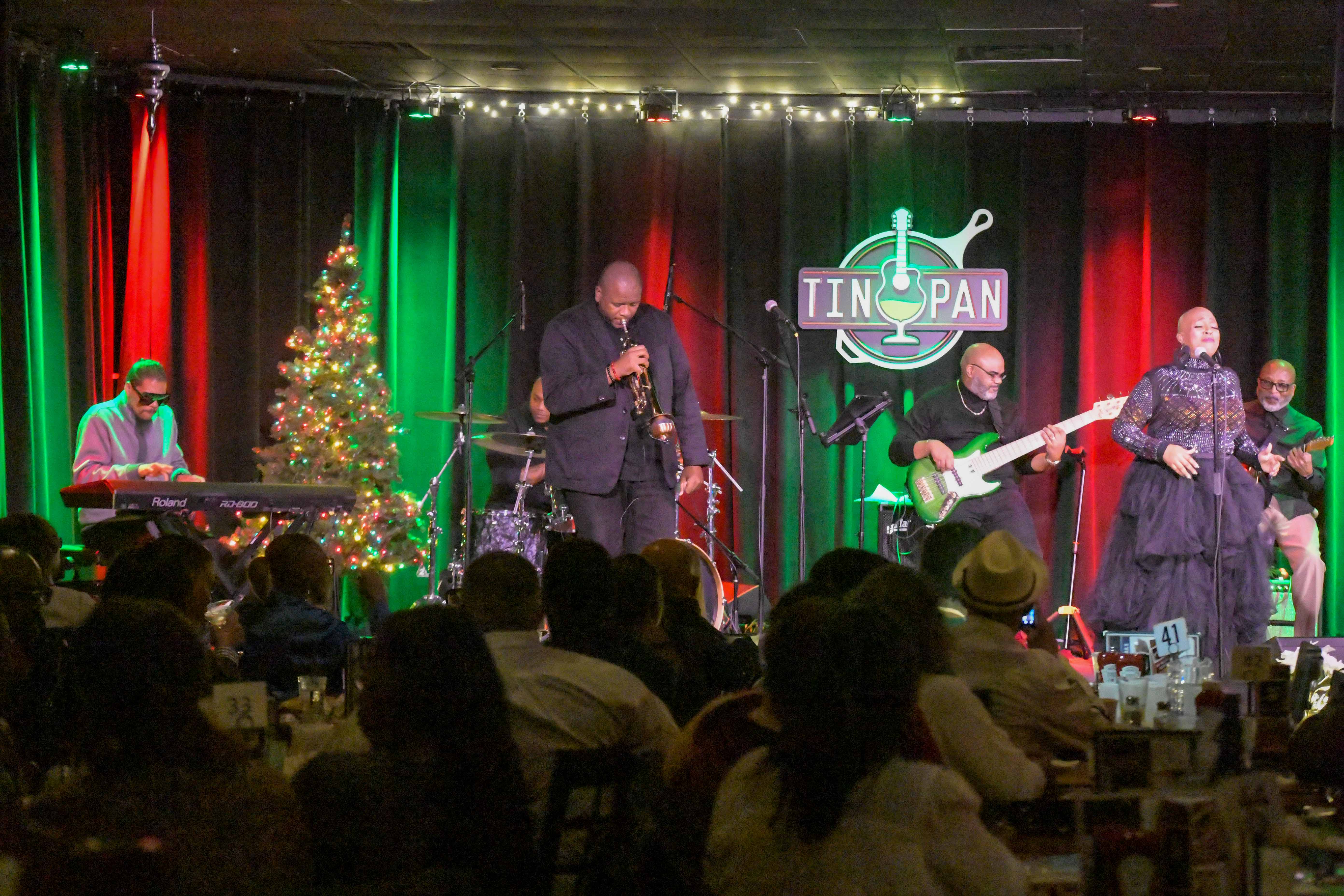 Chris Mosley - trumpet, flugelhorn, Hannon Lane - guitar, Sam Craddock - base, Carlita Whitehead - vocals, Drew Miles - keyboards & Erin Gray - drums