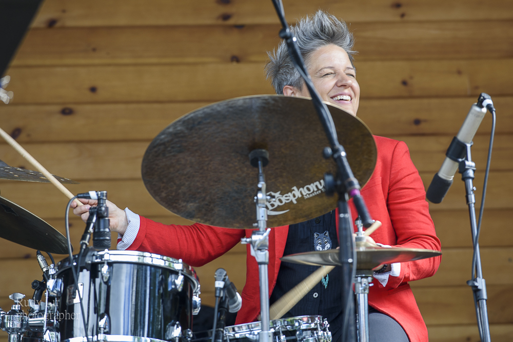 Allison Miller leading her band boom Tic Boom