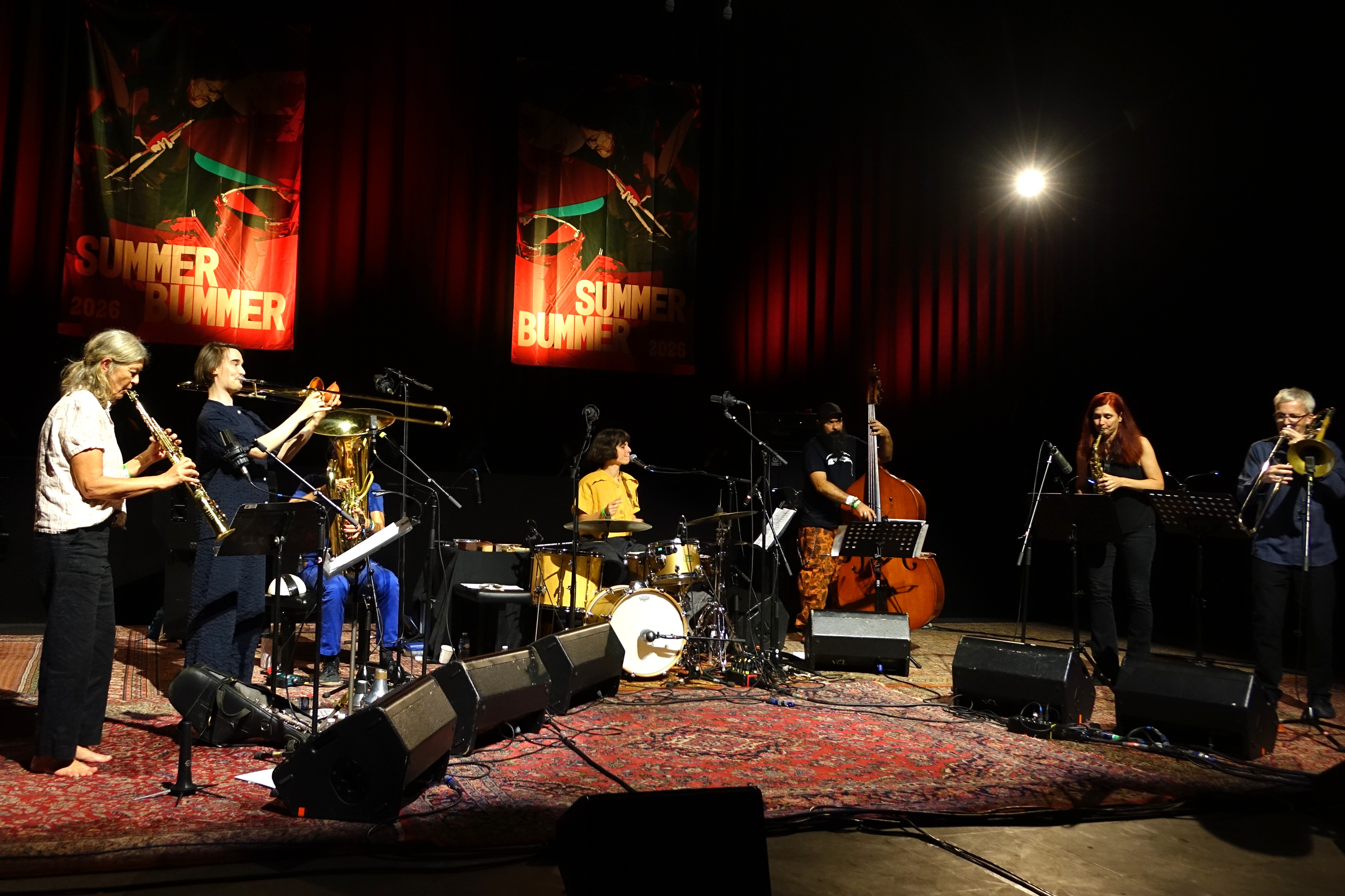 Erosão Septet at Summer Bummer 2026 — jazz photo by John Sharpe | All About Jazz