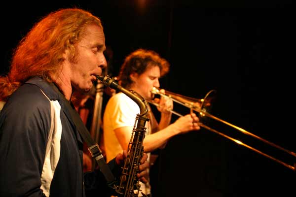 Hayden Chisholm and Nils Wogram with "Nils Wogram - Root 70" at Amr, Sud Des Alpes, Geneva, Switzerland, 2005