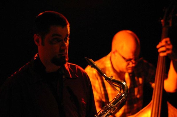 Dave Rempis and Jeb Bishop with "Vandermark 5" at Amr, Sud Des Alpes, Geneva, Switzerland, 2004