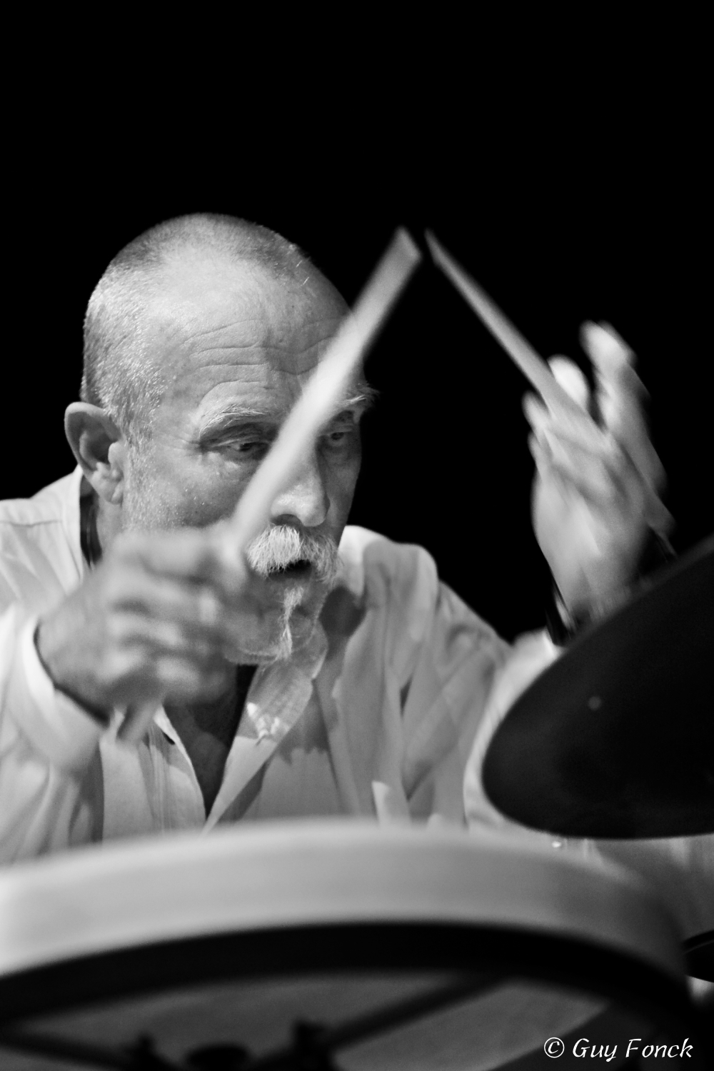 Günter Baby Sommer 2009 — jazz photo by Guy Fonck | All About Jazz