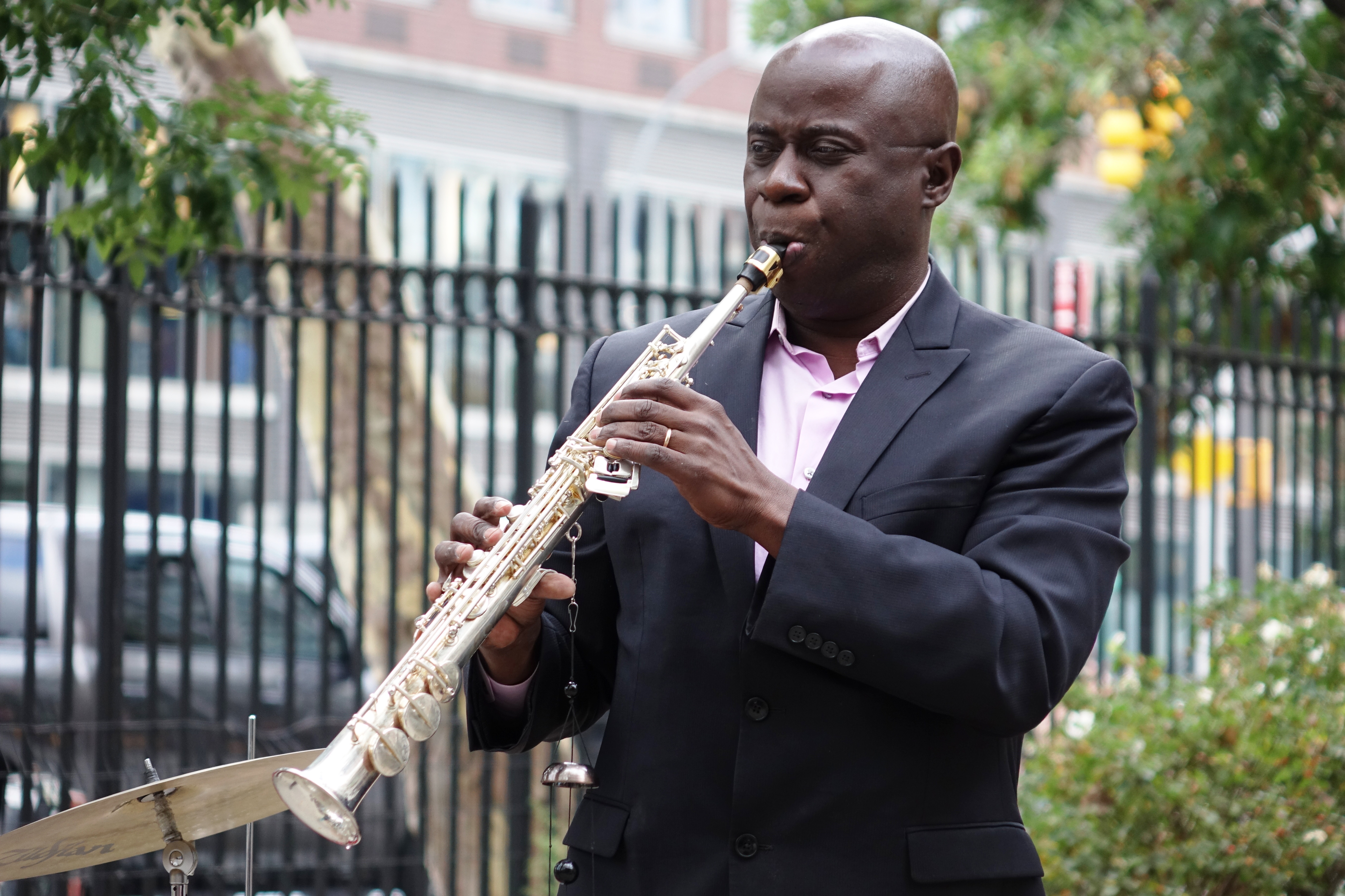 Sam Newsome at First Street Green, NYC in September 2017