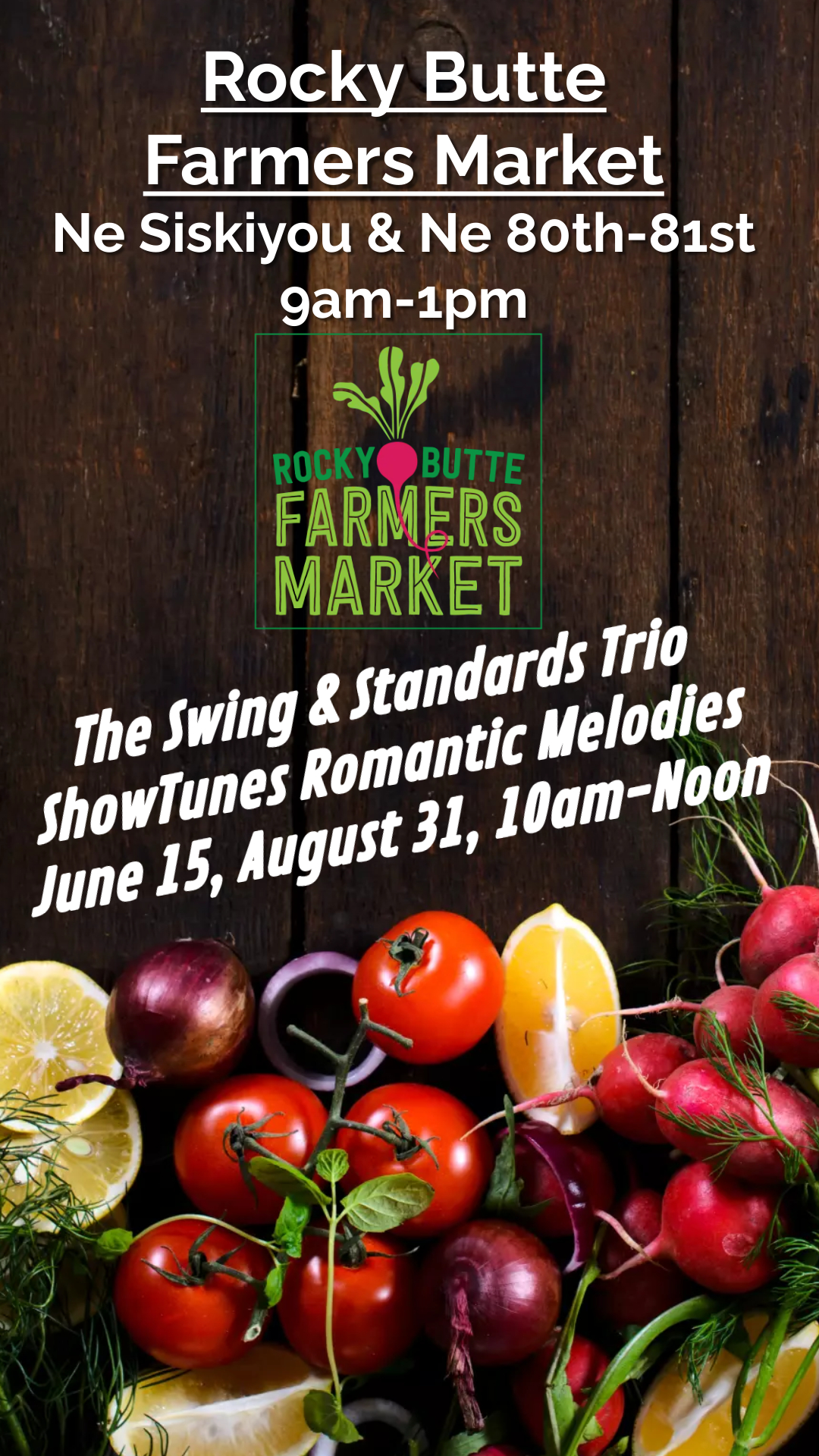 Swing & Standards Trio Rocky Butte Farmers Market