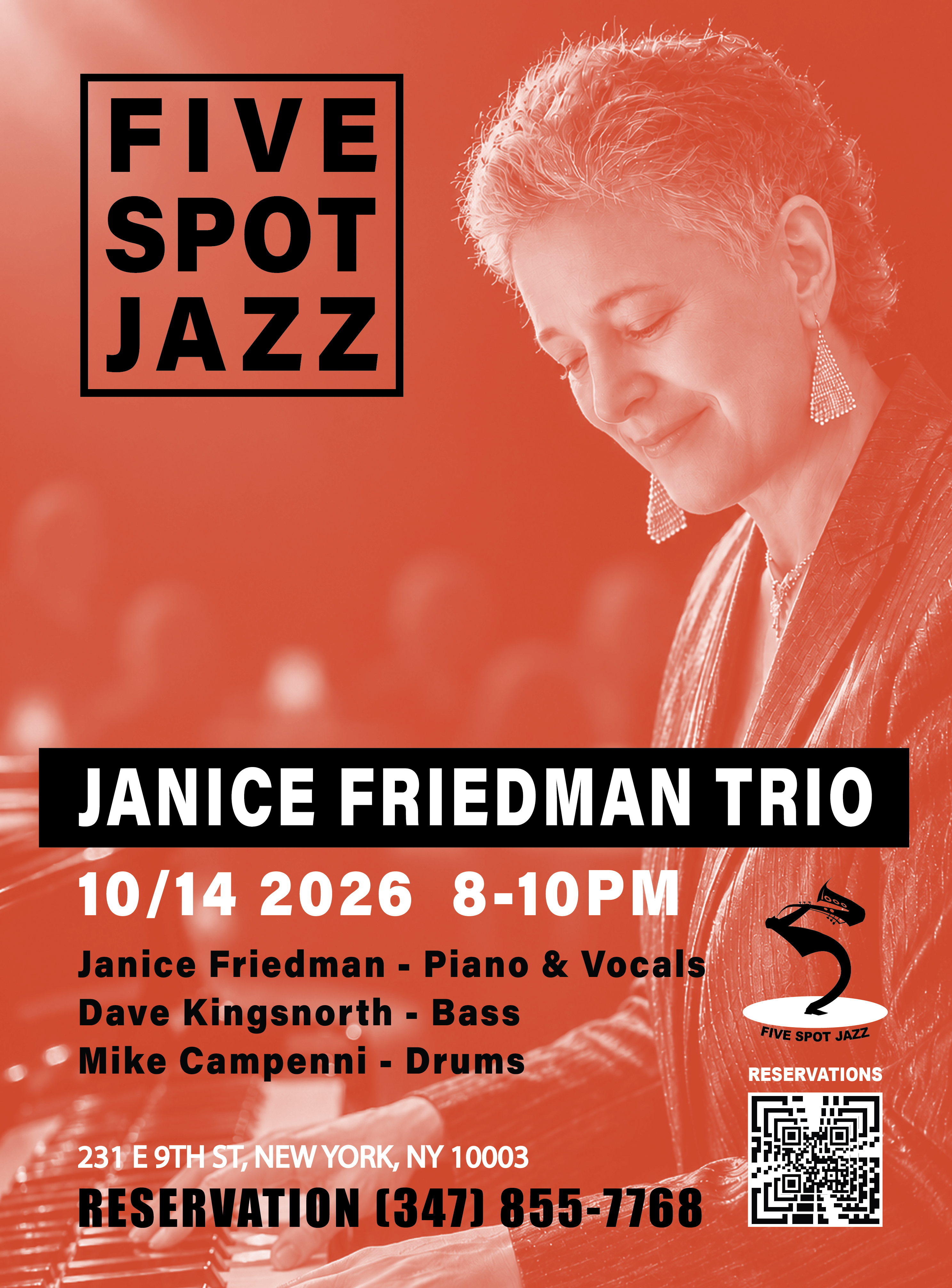 Janice Friedman Trio — jazz photo by FIVE SPOT JAZZ | All About Jazz