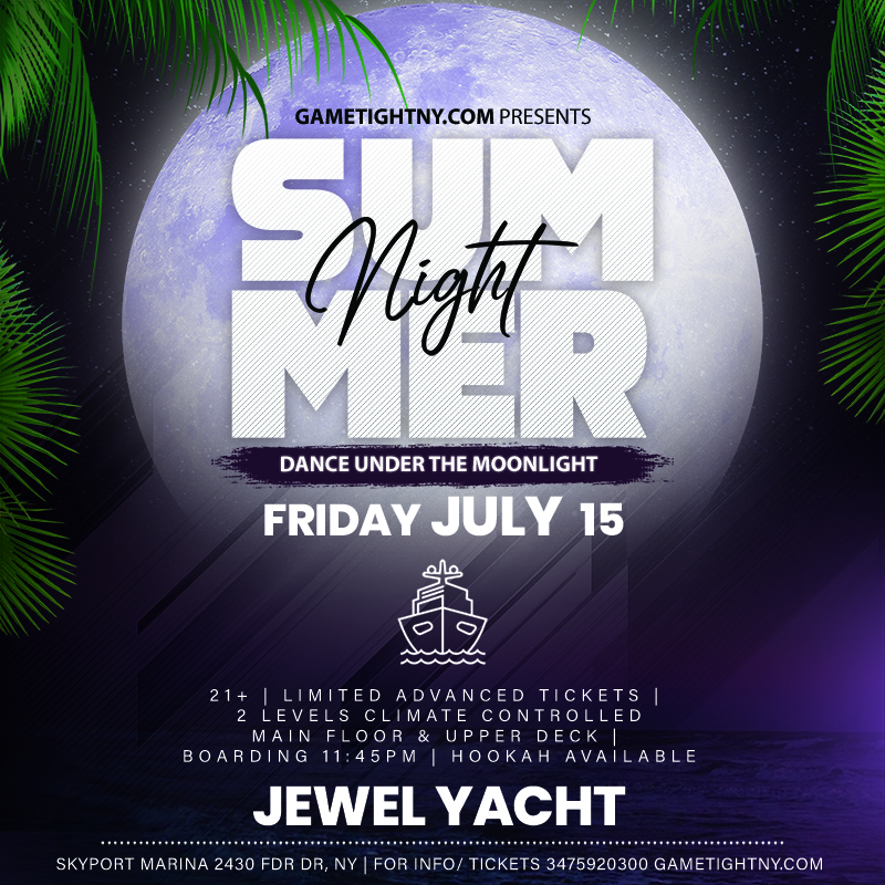 Dance Under The Moonlight Jewel Yacht Nyc Midnight Friday Party 2022