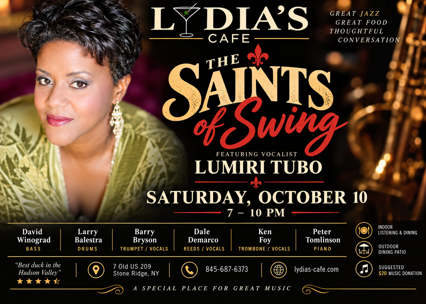 The Saints Of Swing Featuring Miss Lumiri Tubo — jazz photo by Mark Usvolk | All About Jazz