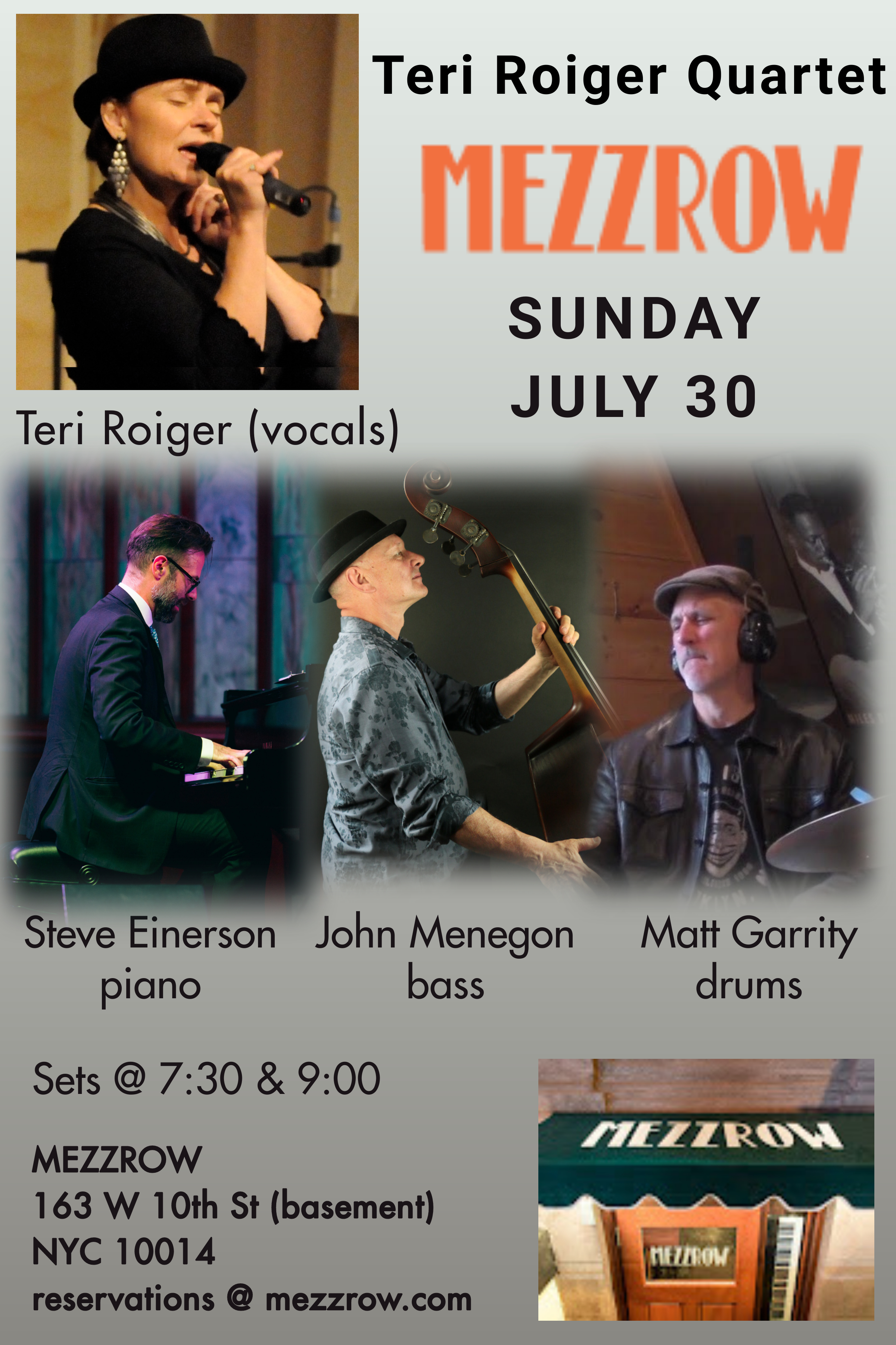 Teri Roiger Quartet "sunday In New York!"