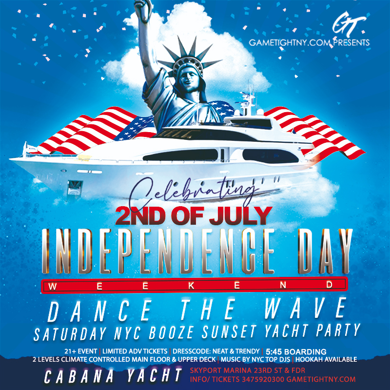 July 4th Weekend Dance The Wave Nyc Cabana Yacht Cruise 2022
