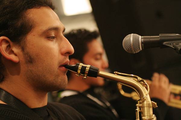 Diego Sossa and Giovanni Siveroni with "Batambo" 'S Soundcheck at the Kilimandjaro Festival, Thonon-Les-Bains, France, 2005