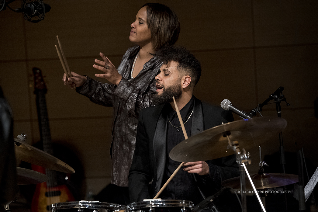 Kassa Overall and Terri Lynne Carrington at the 2018 Winter Jazz Festival