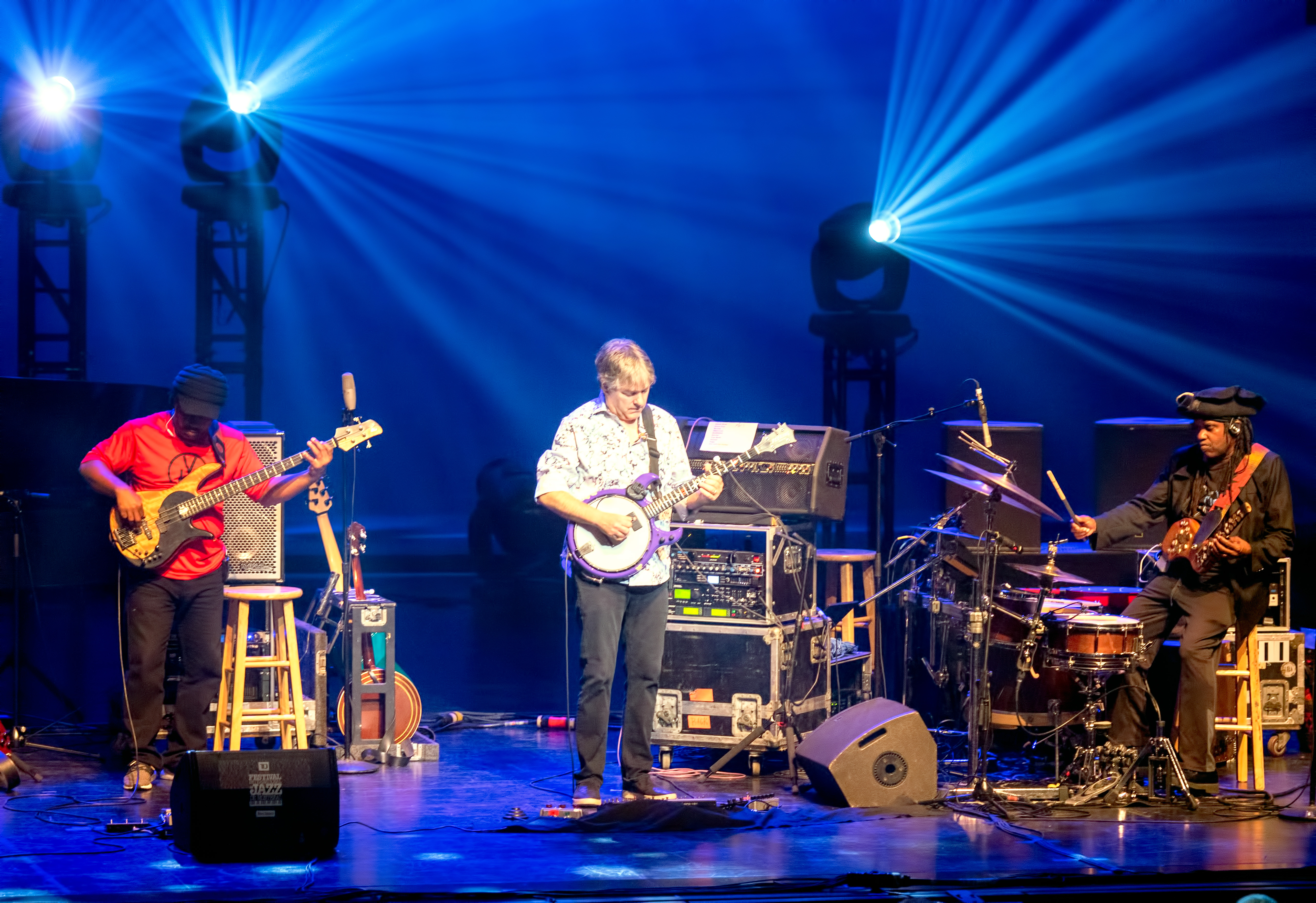 Victor Wooten, Bela Fleck and Future Man and the Flecktones at The Montreal International Jazz Festival 2018