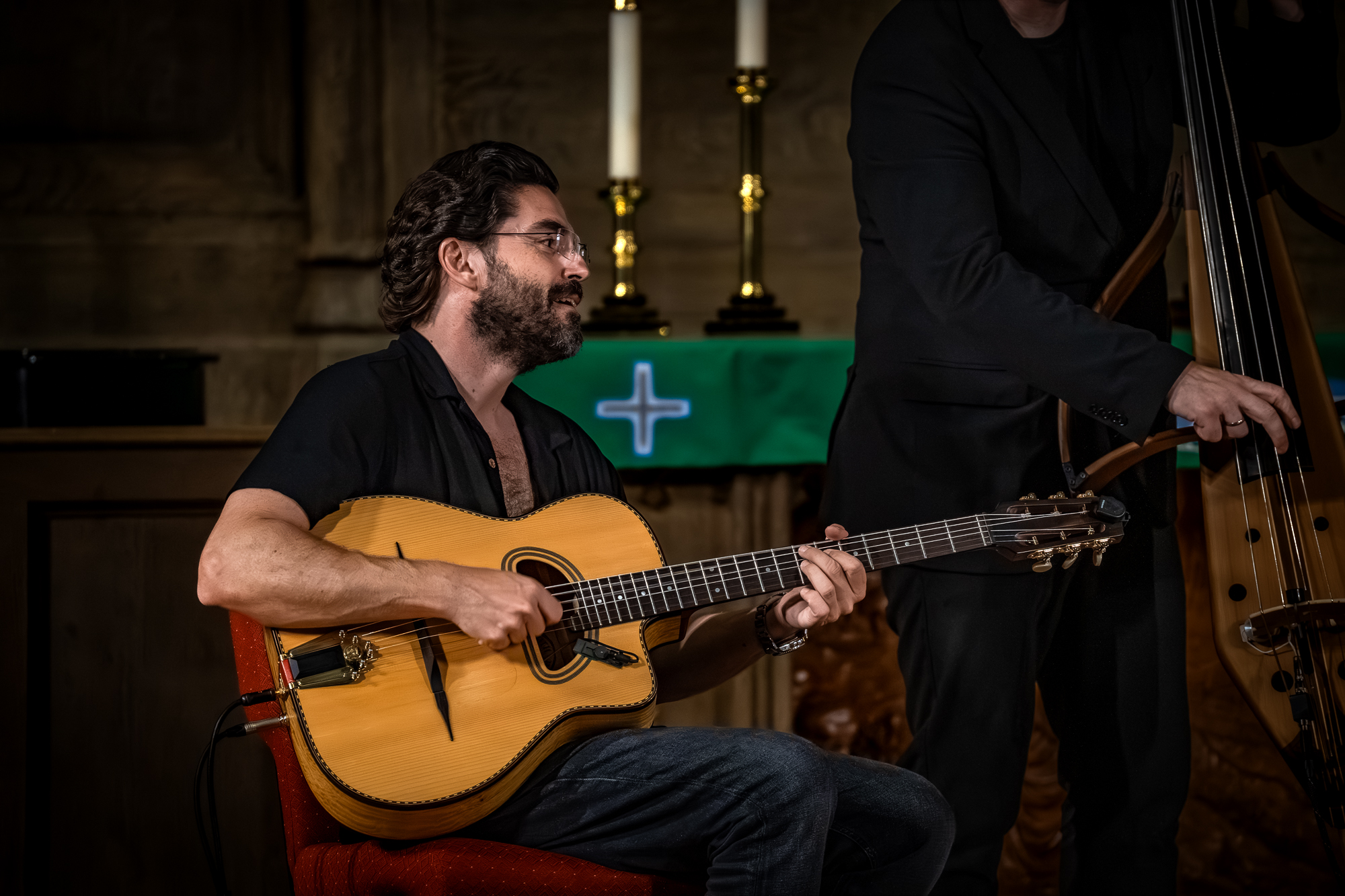 Joscho Stephen Trio at Chicago Temple — jazz photo by Sandra Kozintseva | All About Jazz