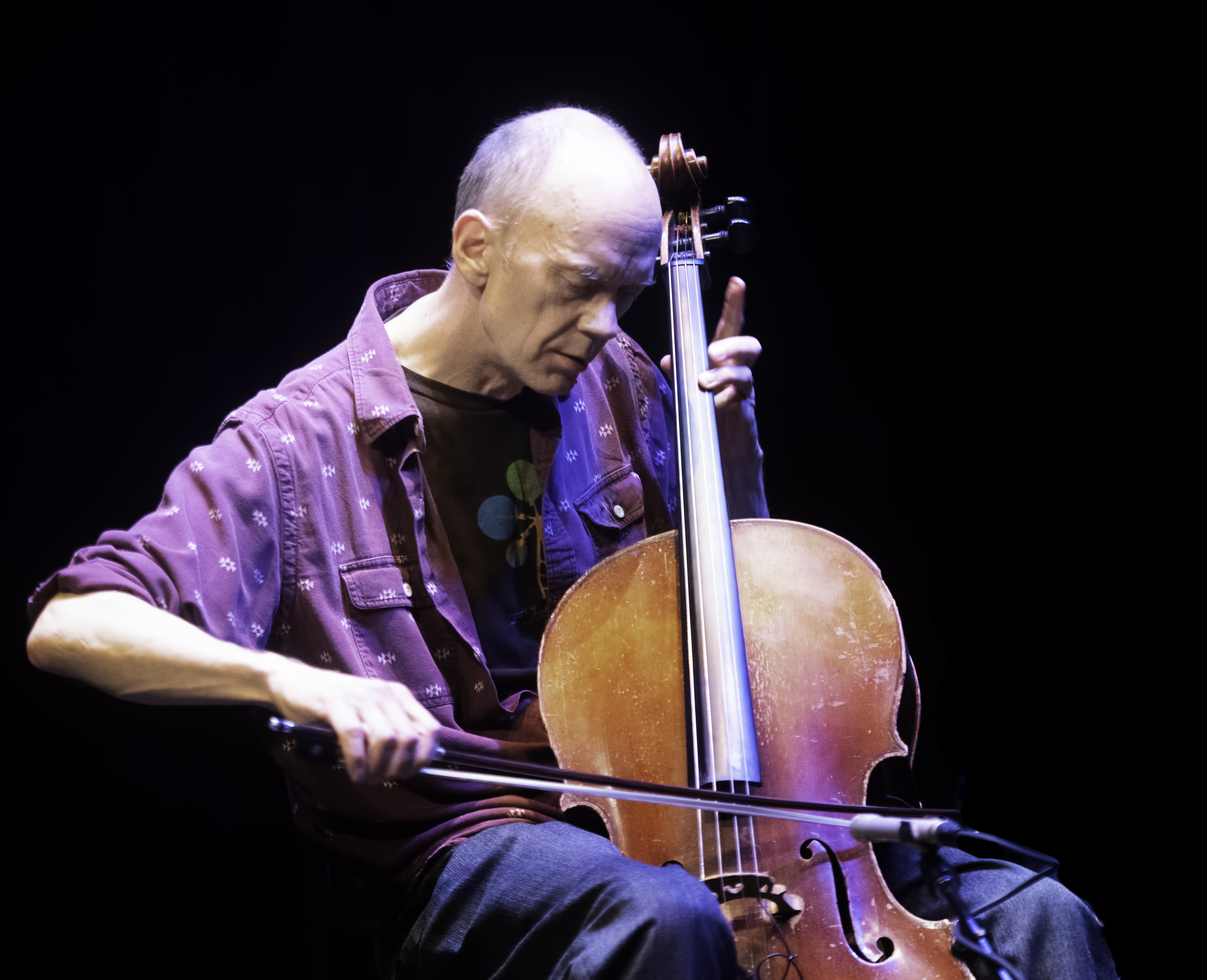Hank Roberts with Ingrid Laubrock and Tom Rainey at the Guelph Jazz Festival 2019