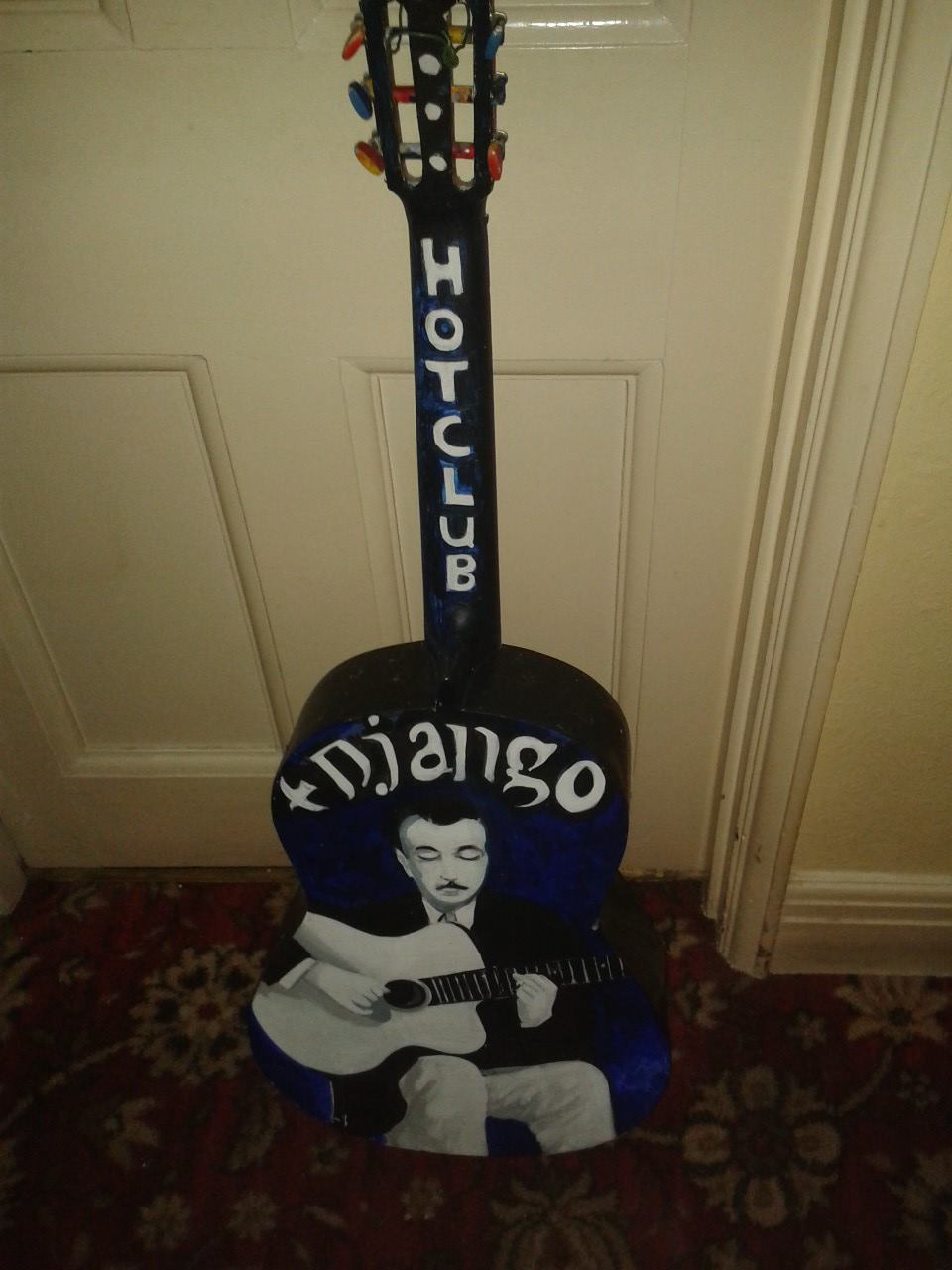 Django art on guitar