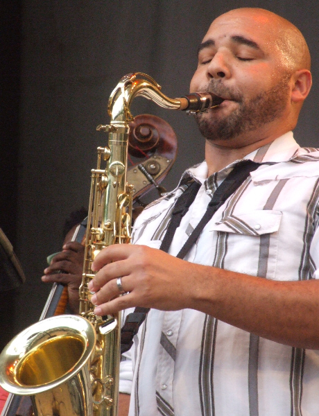 Derek Douget with Maurice Brown Effect at 2011 Chicago Jazz Festival