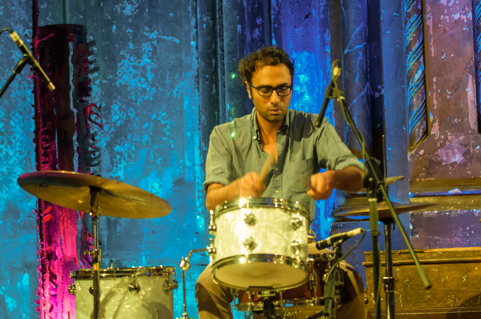 Qasim Naqvi at the Under_line Benefit at Angel Orensanz Foundation